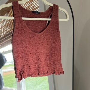American Eagle Outfitters Rust Crop Top
